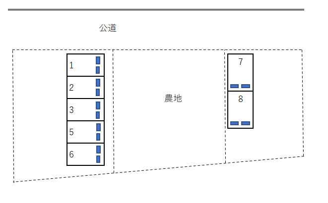 Ryukōパーキングの駐車配置図