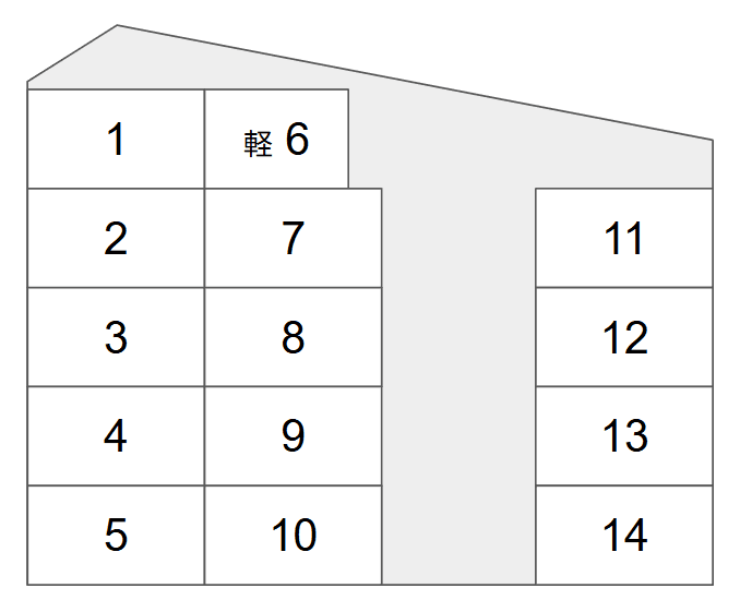 井手パーキングの駐車配置図