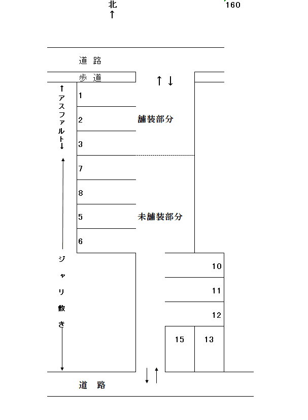 岩倉－160の駐車配置図