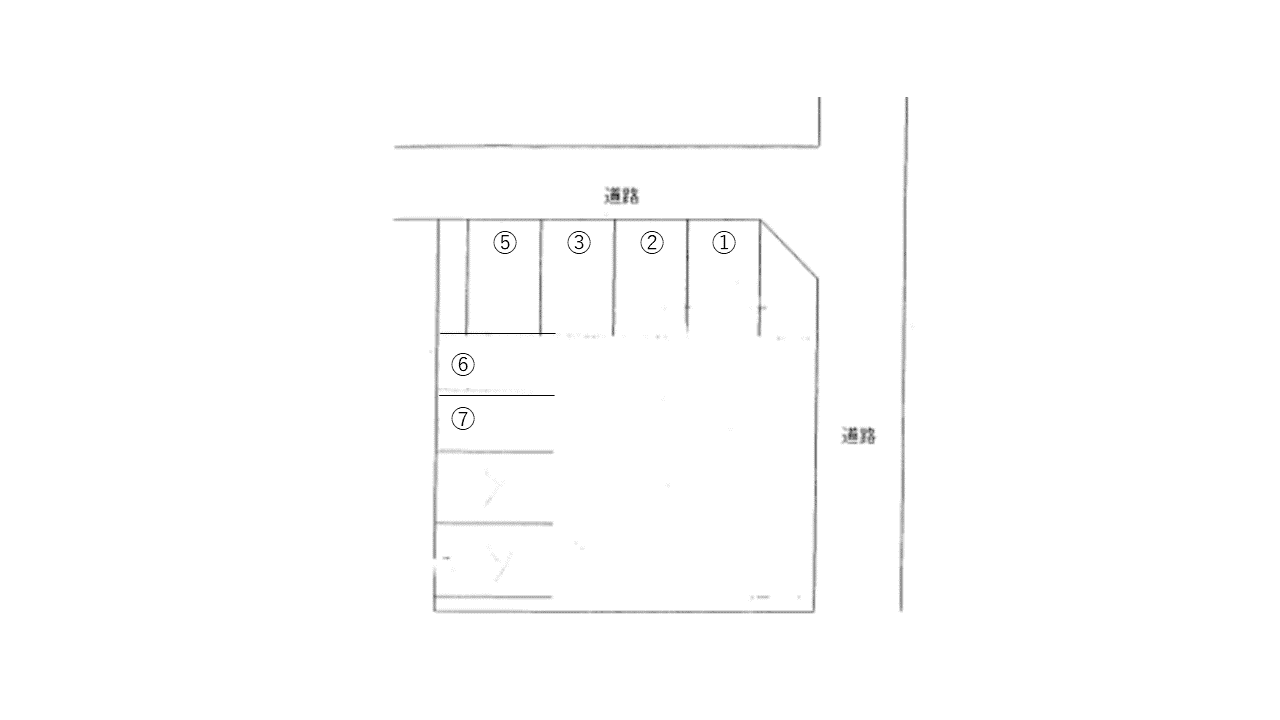 松葉駐車場の駐車配置図