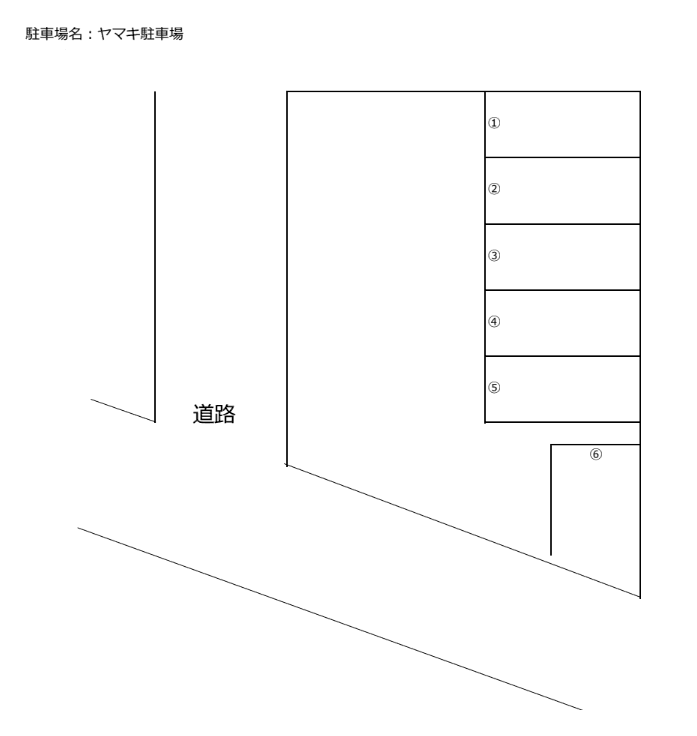 ヤマキ駐車場の駐車配置図