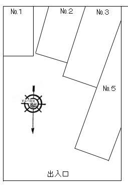 萩原駐車場の駐車配置図