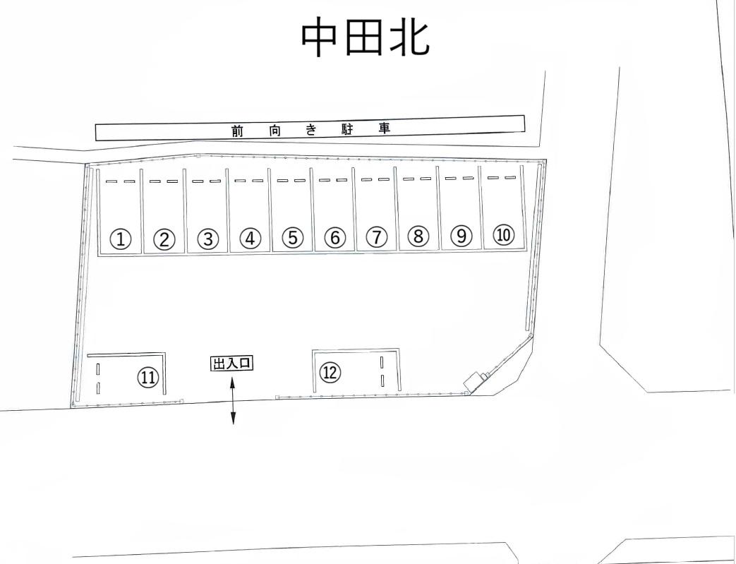 【TD】中田北駐車場の駐車配置図
