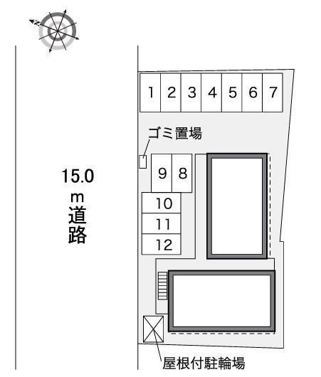 バンフィー　Ⅲ(40108)の駐車配置図