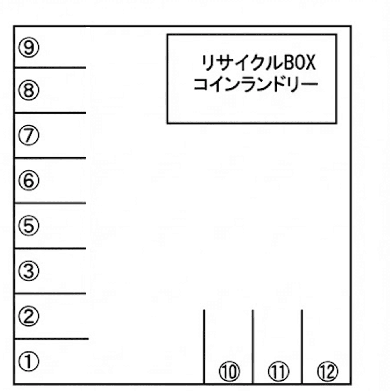 八剣北①駐車場の駐車配置図