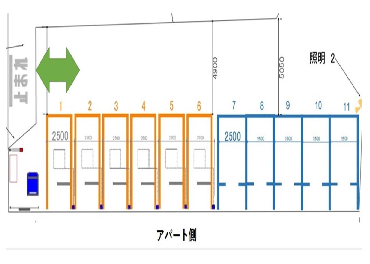 追浜東駐車場の駐車配置図