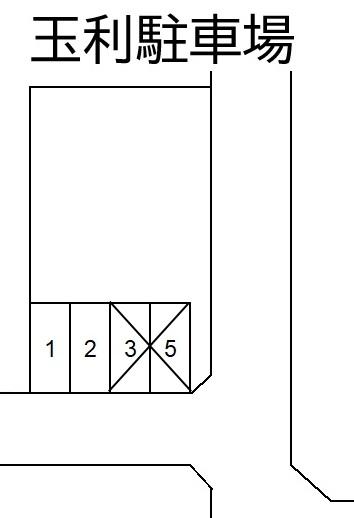 玉利駐車場の駐車配置図
