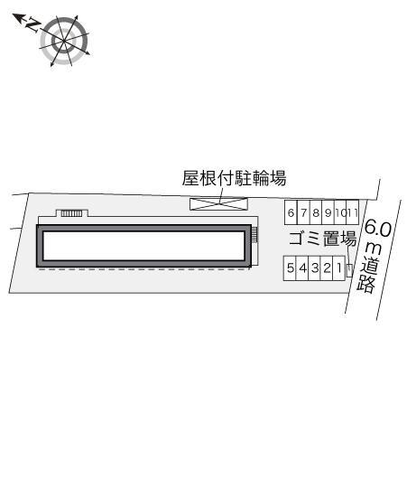 プラシード竹丘(33073)の駐車配置図