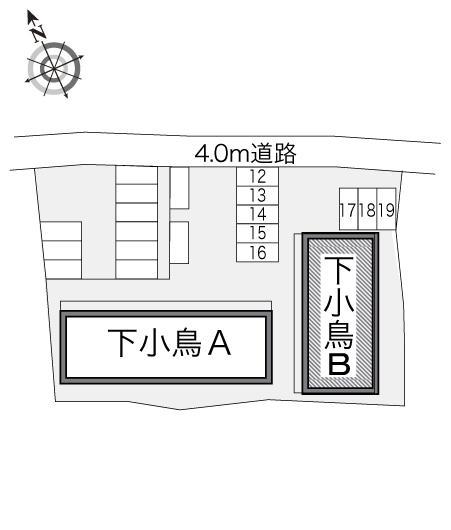 下小鳥Ｂ(22740)の駐車配置図