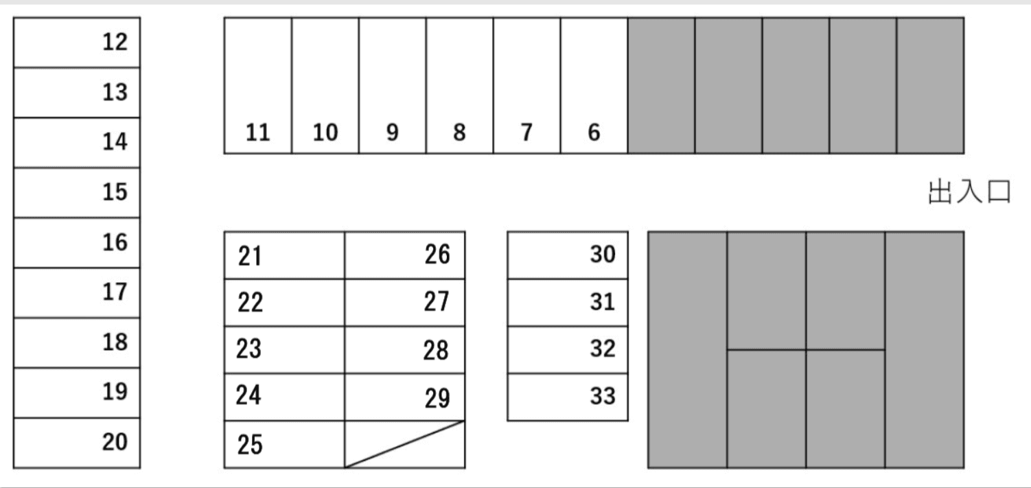 Y'sパーキング上柴町西1の駐車配置図