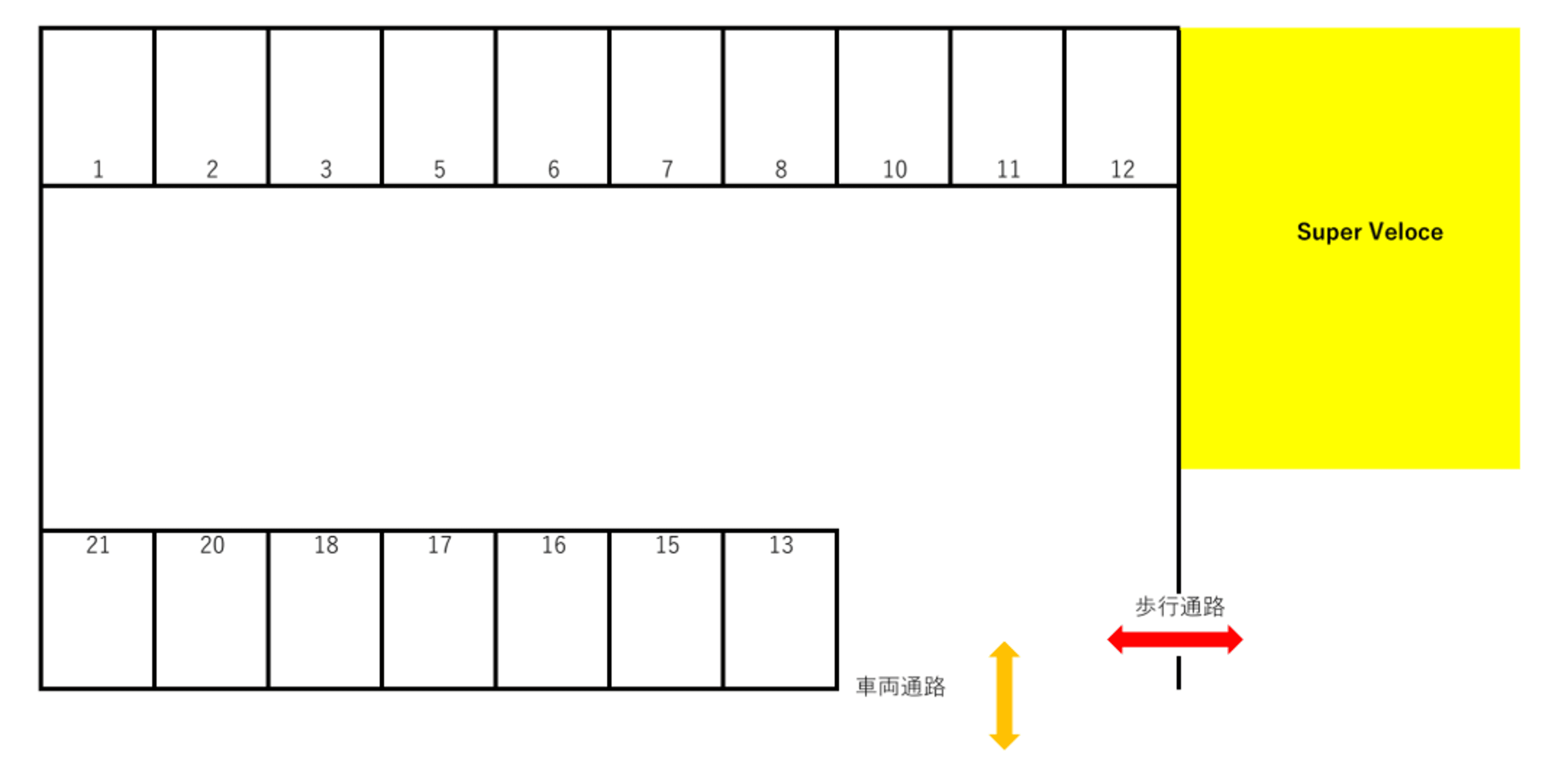 SV国分中央1丁目駐車場の駐車配置図