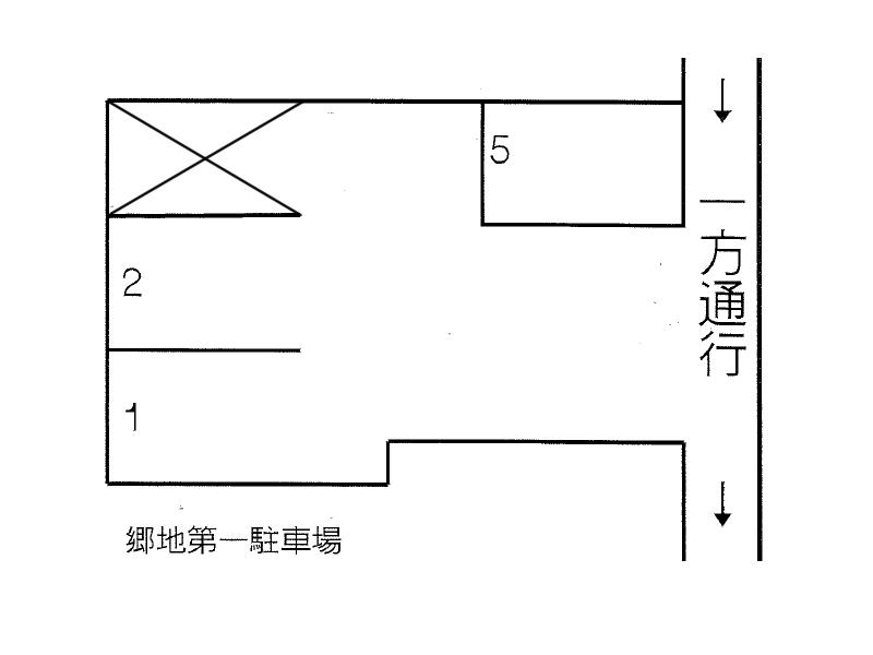 郷地第一駐車場の駐車配置図
