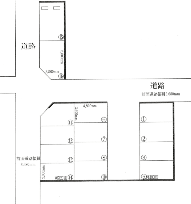 大黒モータープールの駐車配置図