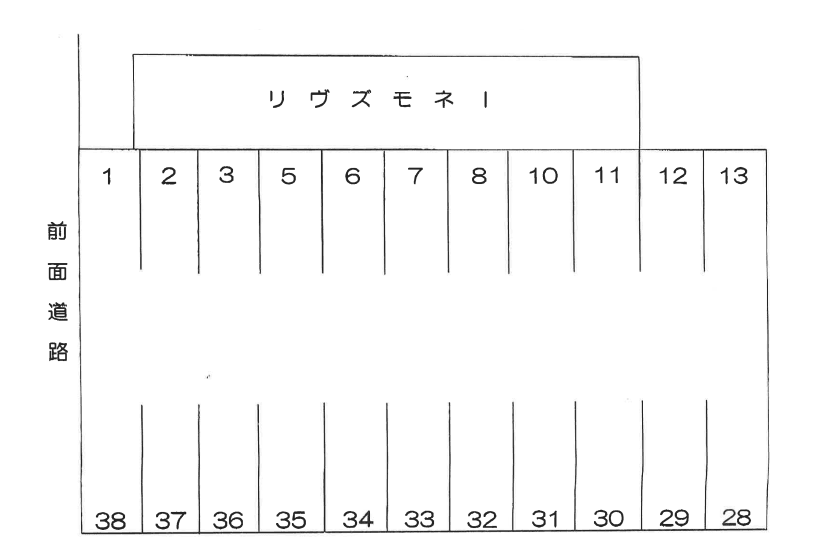 野津駐車場の駐車配置図