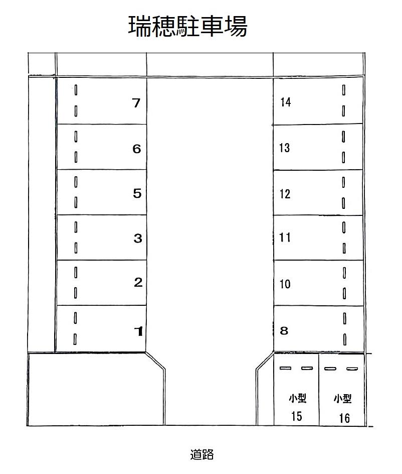木町3-E駐車場の駐車配置図
