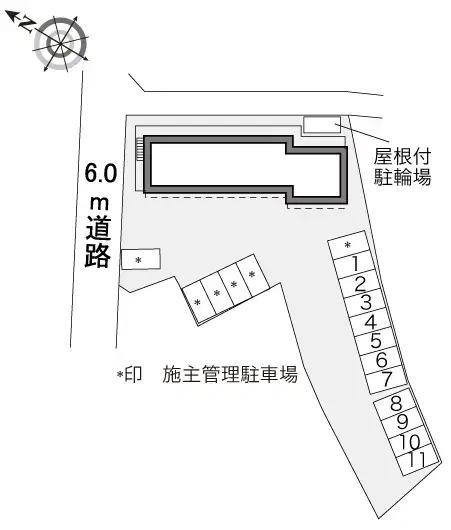 サカサガワ(34779)　敷地外駐車場の駐車配置図