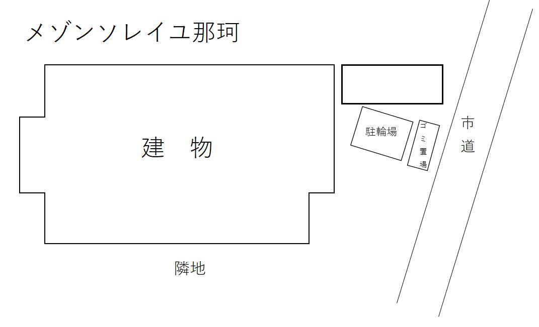メゾンソレイユ那珂の駐車配置図