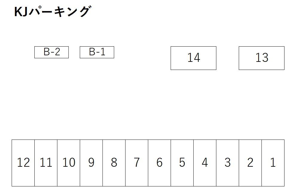 KJパーキングの駐車配置図