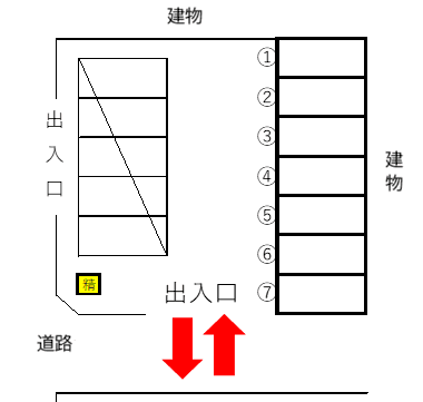 瑞穂武蔵第2の駐車配置図