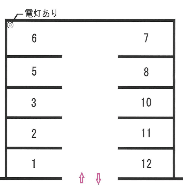 長坂パーキングの駐車配置図