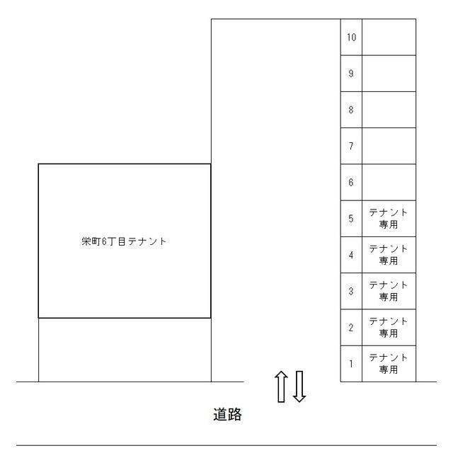栄町6丁目パーキングの駐車配置図