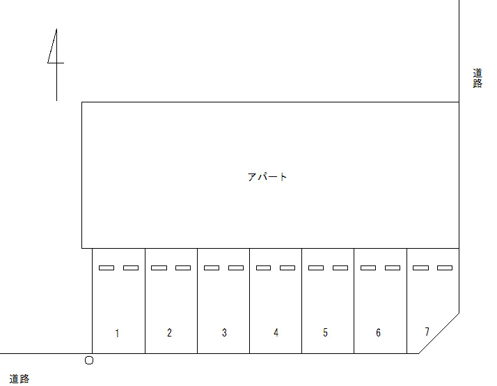 FK野々山ビル駐車場の駐車配置図