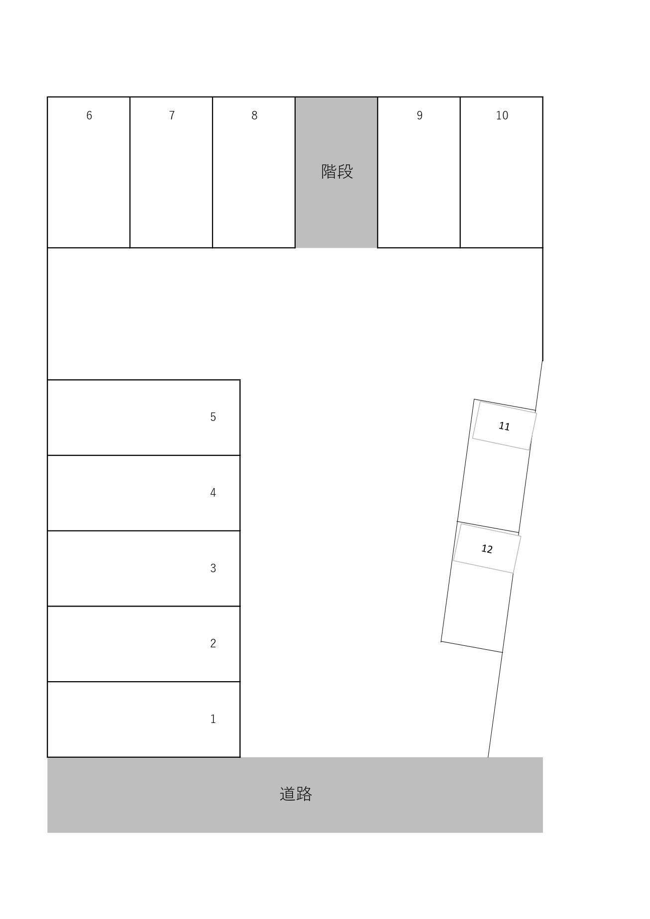 パーキング杉駐車場の駐車配置図