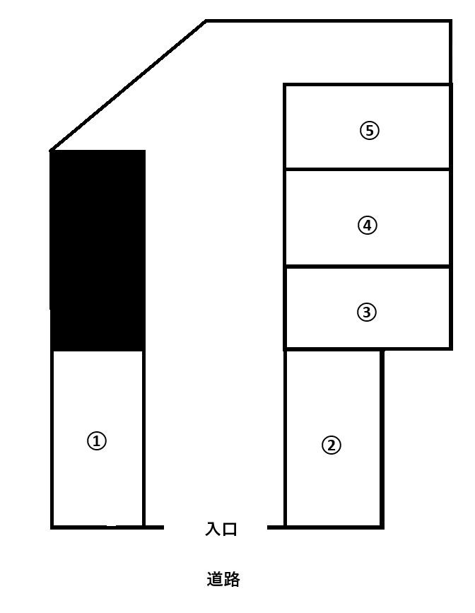 サニーハイツの駐車配置図
