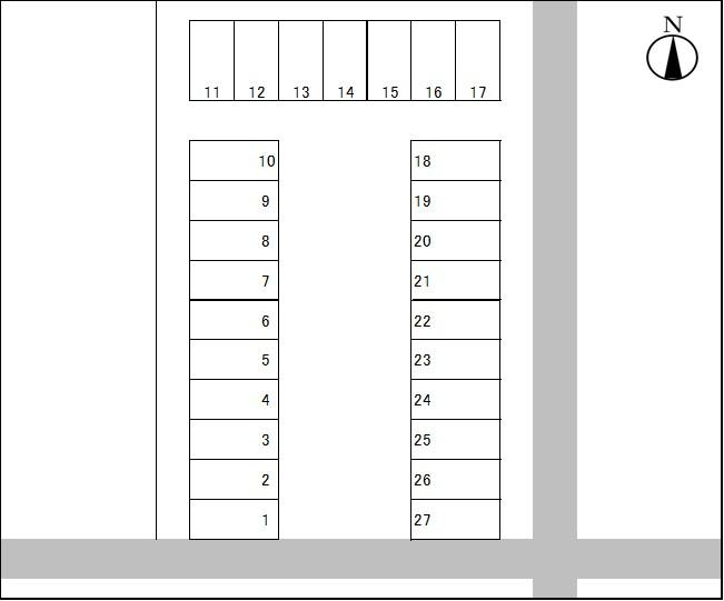 西條平ヶ野駐車場の駐車配置図