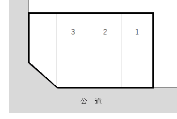 鶴田青山パーキングの駐車配置図