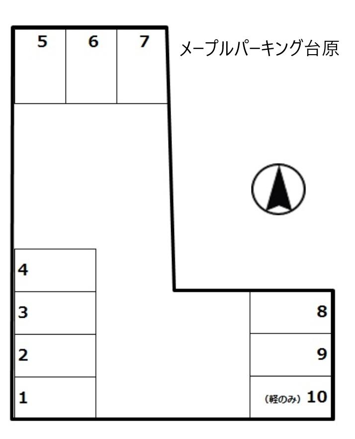 メープルパーキング台原の駐車配置図