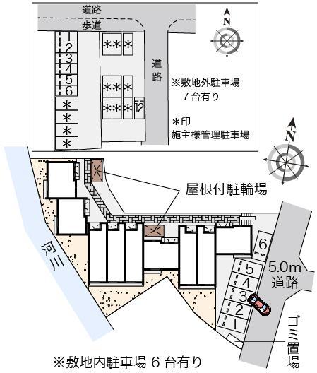 クレイノ井戸浜(58285)の駐車配置図