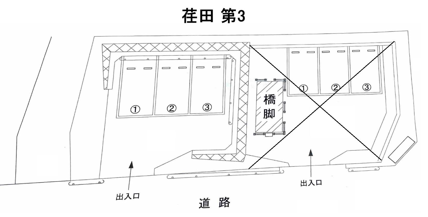 【TD】荏田第3駐車場の駐車配置図