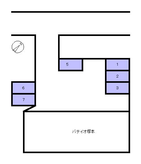 パティオ塚本の駐車配置図