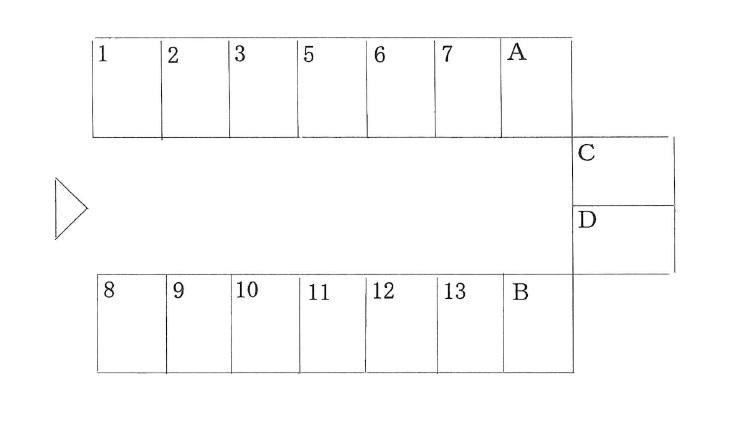 加藤慧第2駐車場の駐車配置図