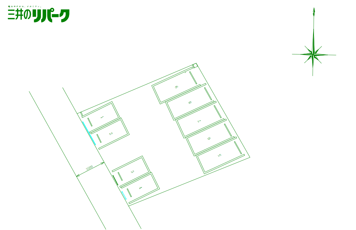 静岡丸子２丁目第３の駐車配置図