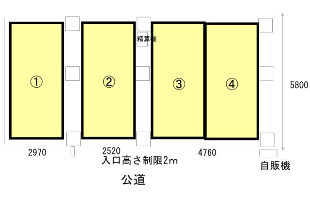 ミノラスパーキング千鳥３丁目の駐車配置図