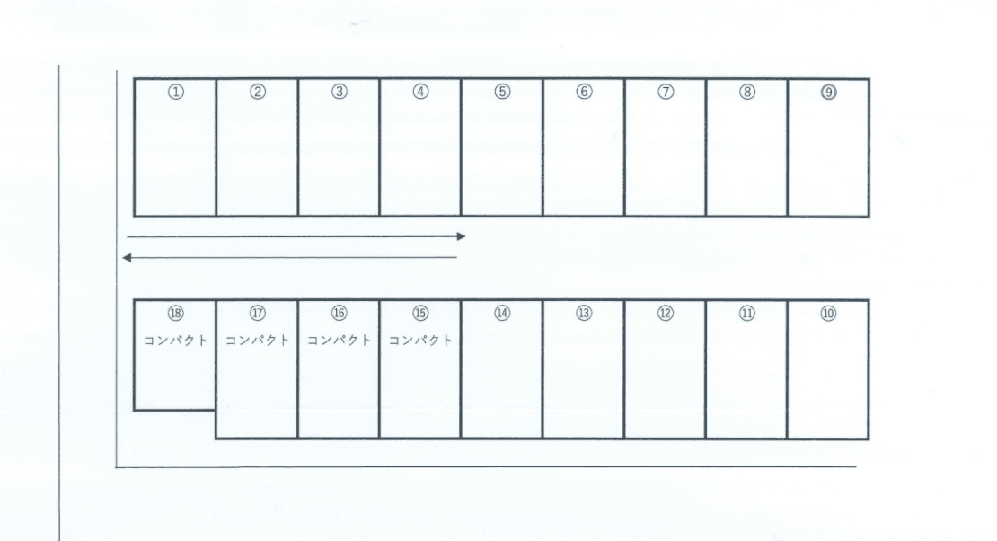 大澤月極駐車場の駐車配置図