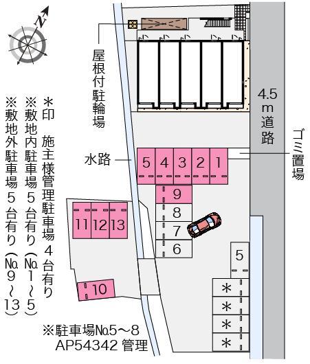 ミランダＪＩＮⅣ(56304)　敷地外駐車場の駐車配置図