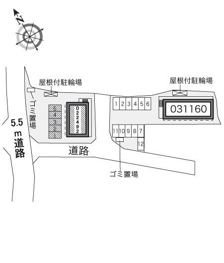 レークサイド岡本(22492)の駐車配置図