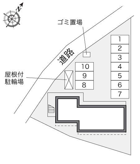 サウスヒルパレス(23411)の駐車配置図