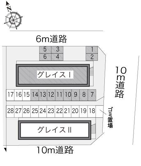 グレイスＩ(13846)の駐車配置図