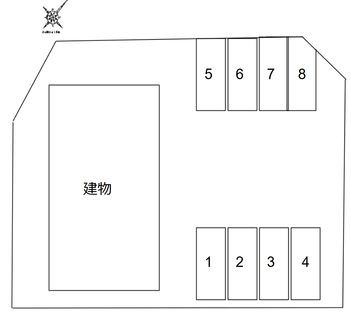 ポネⅡ付設駐車場の駐車配置図
