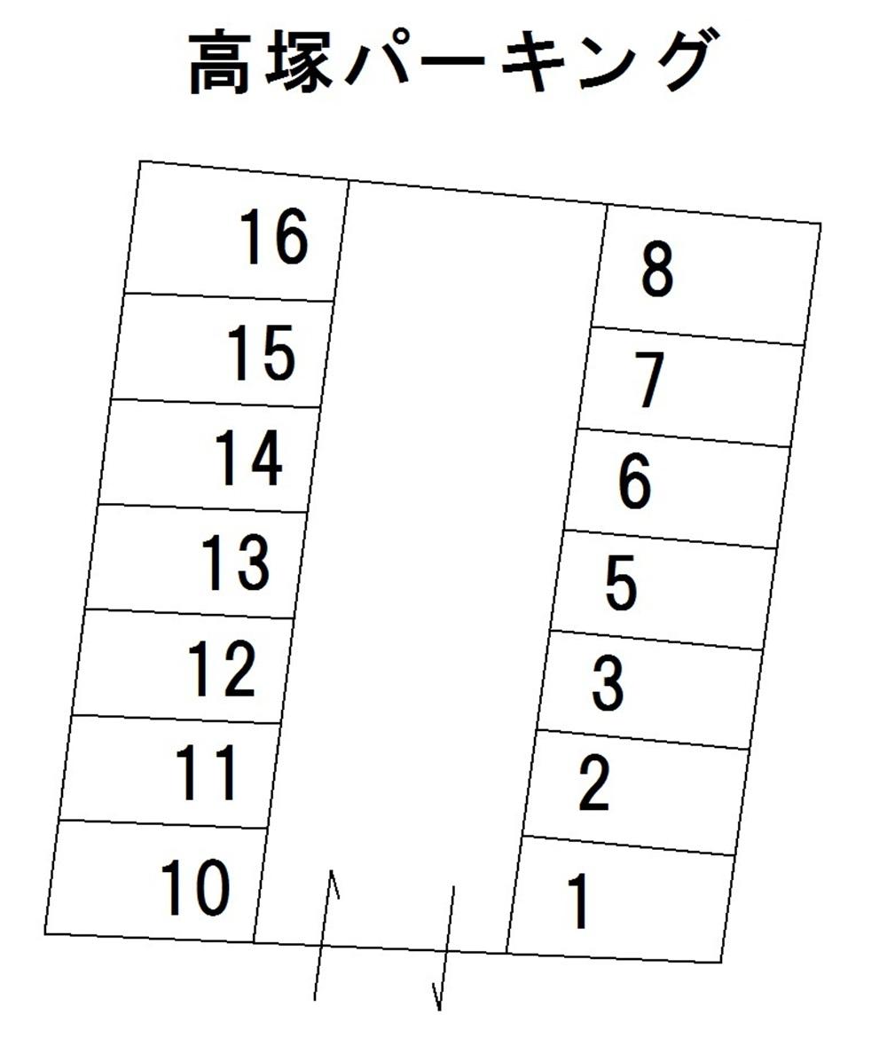 高塚パーキングの駐車配置図