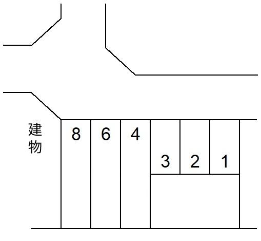 白石悦市第3駐車場の駐車配置図