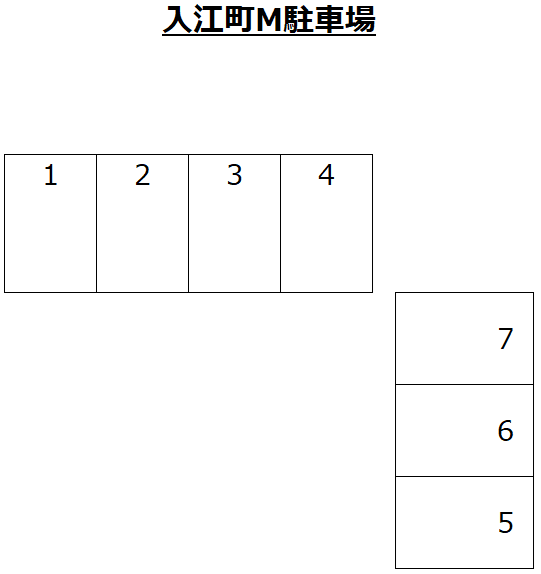入江町M駐車場の駐車配置図