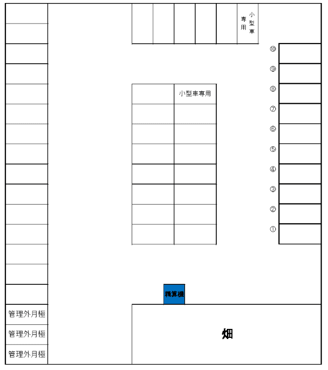 つきのわ駅前第1の駐車配置図