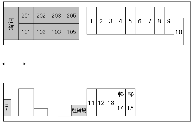 エルヴィータ駐車場の駐車配置図
