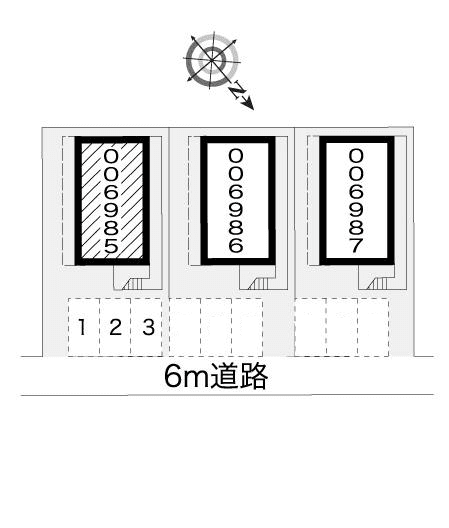 島田黒石第１(6985)の駐車配置図