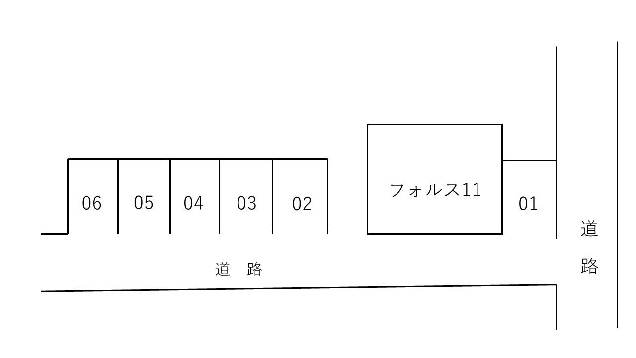 西船駐車場の駐車配置図